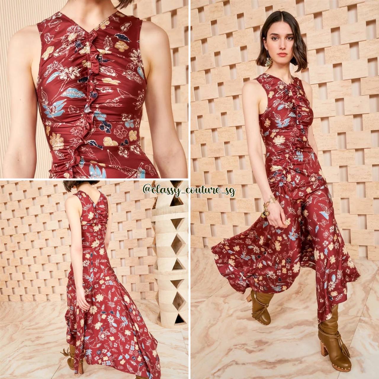 UJ Alma Silk Midi Dress