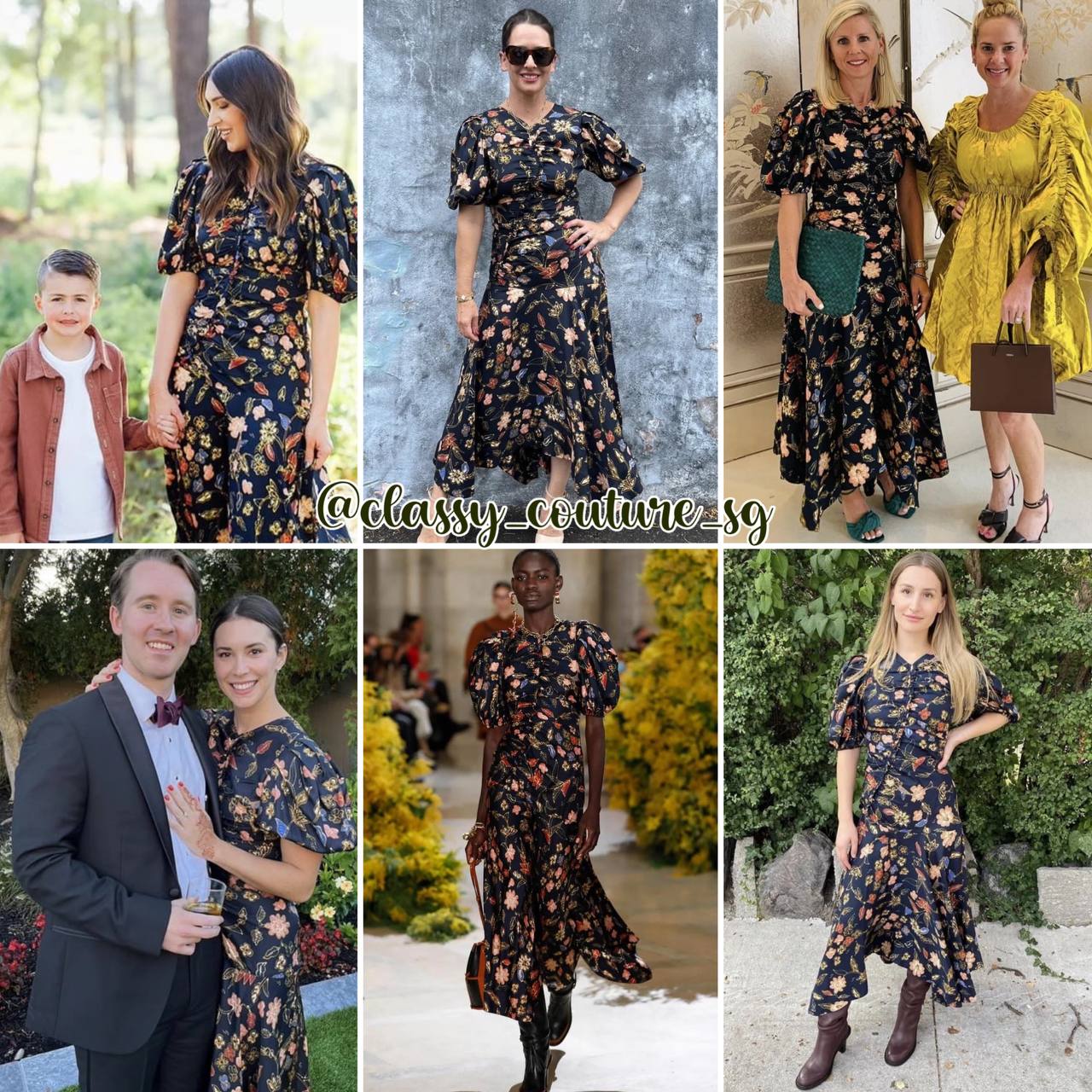 UJ Cybil Floral Silk Midi Dress