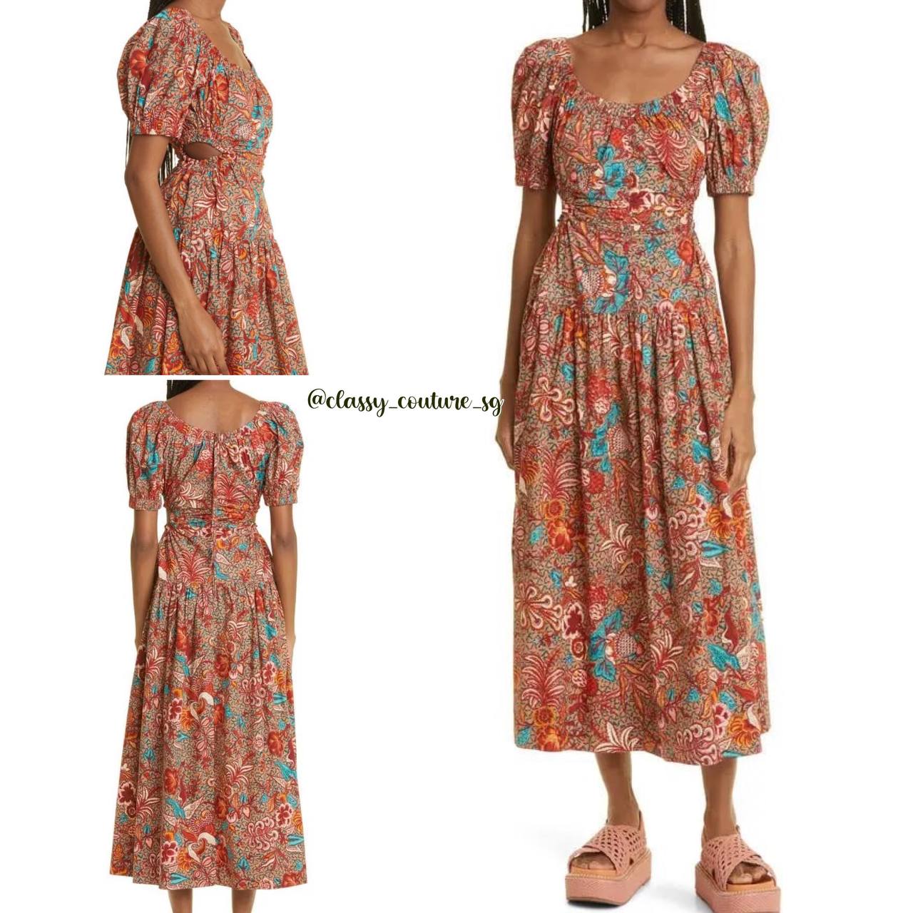UJ Golda Floral Cotton Midi Dress