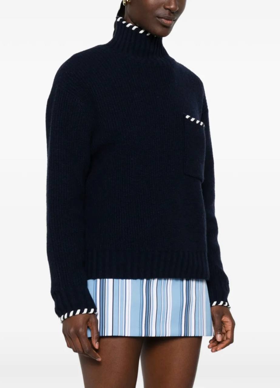 Wool Jumper with Braided Details