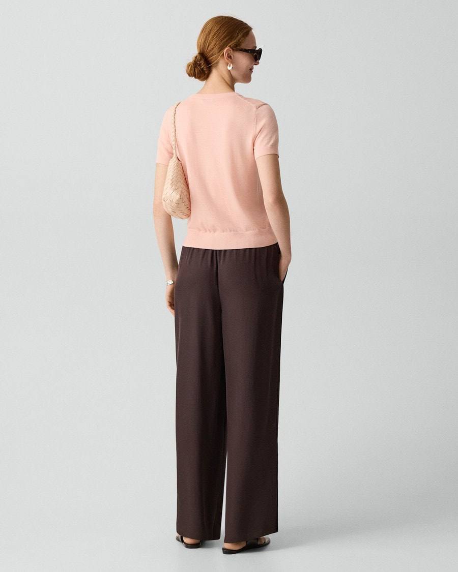 TH Relaxed Blazer | Vented Pull-On Trousers in Washed Twill