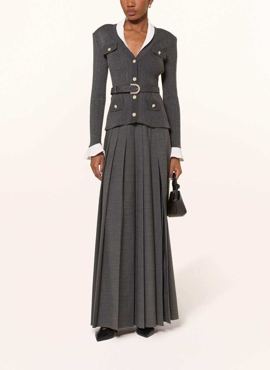 Belted Embellished Ribbed-Knit - Image 9