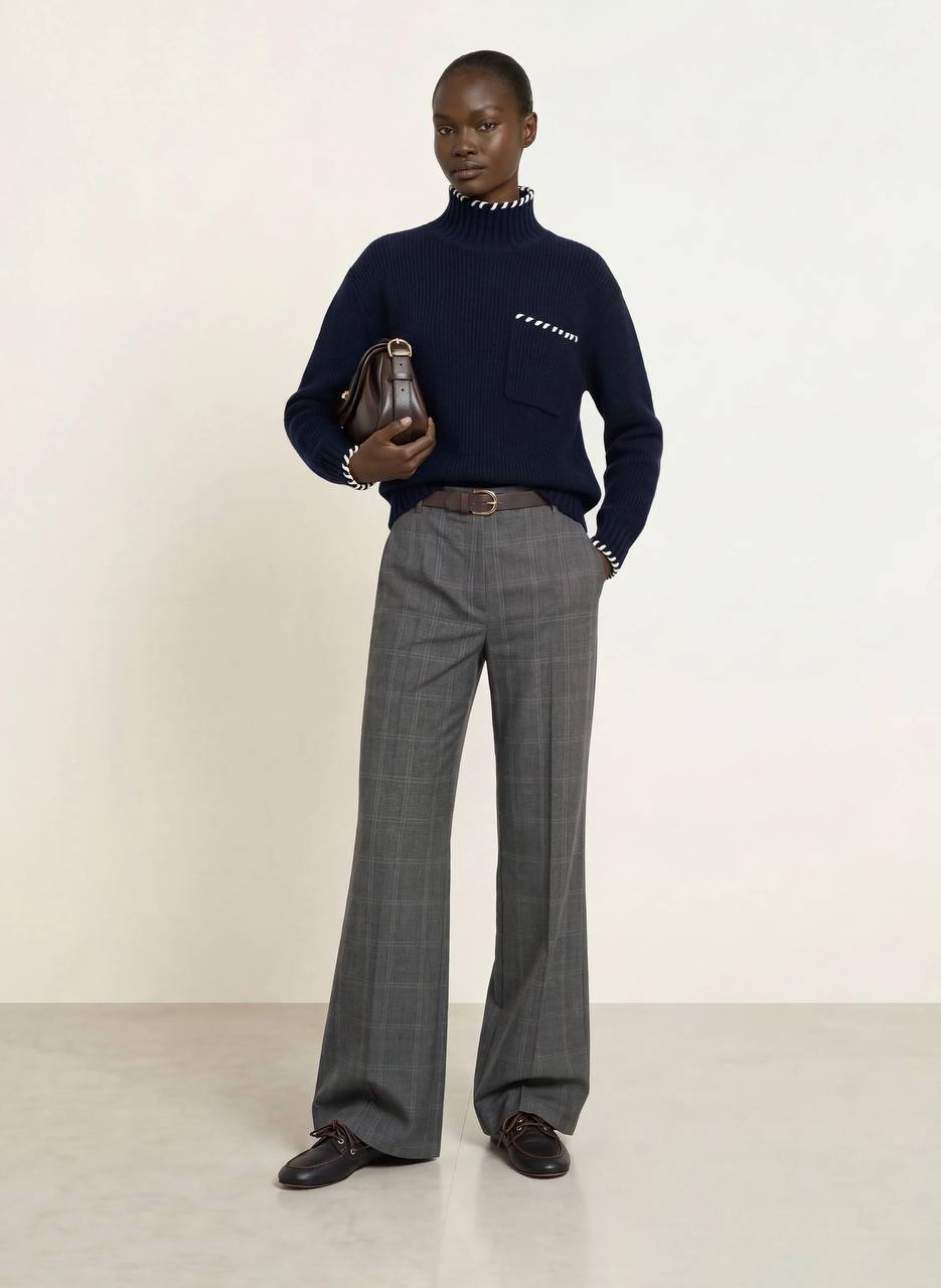 Wool Jumper with Braided Details