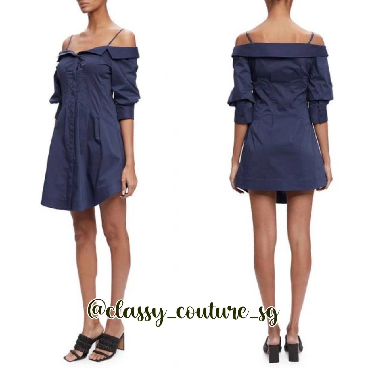 Jon Sim Coda Off-the-Shoulder Cotton Poplin Mini Dress