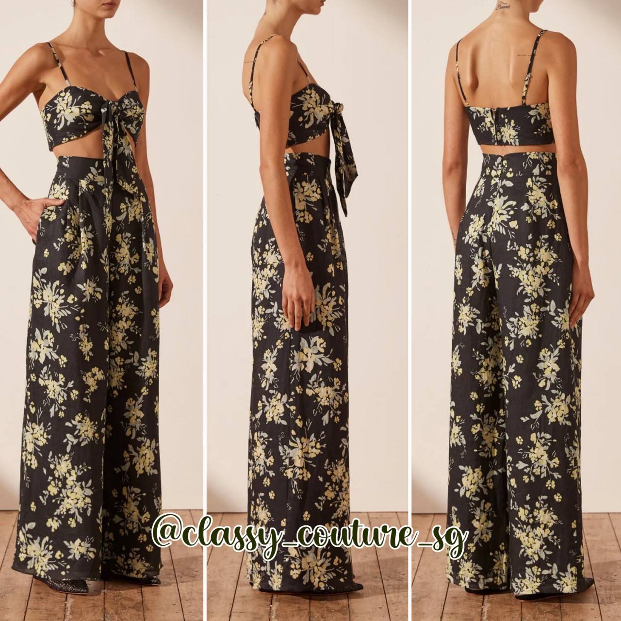 SJ Goldie Linen Short Sleeved Oversized Shirt | Short | Tuxedo Trouser Pants | Set