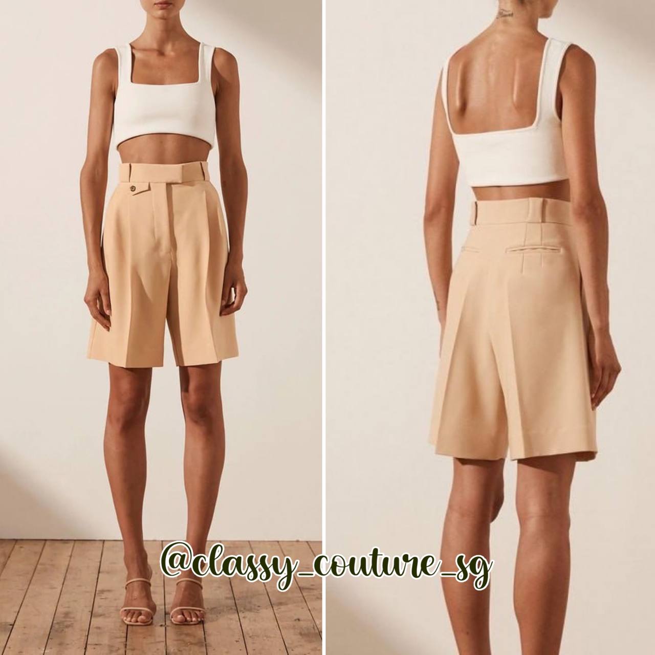SJ Ivy High Waist Shorts in Black | Peanut Butter