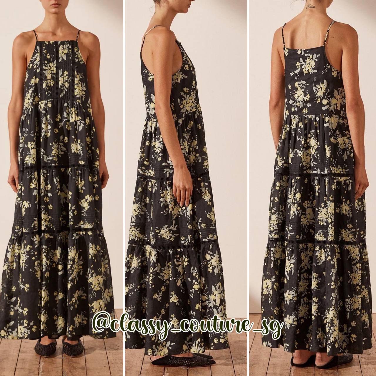 SJ Goldie Linen Tiered Mini Dress | Pin Tuck Sleeveless Maxi Dress