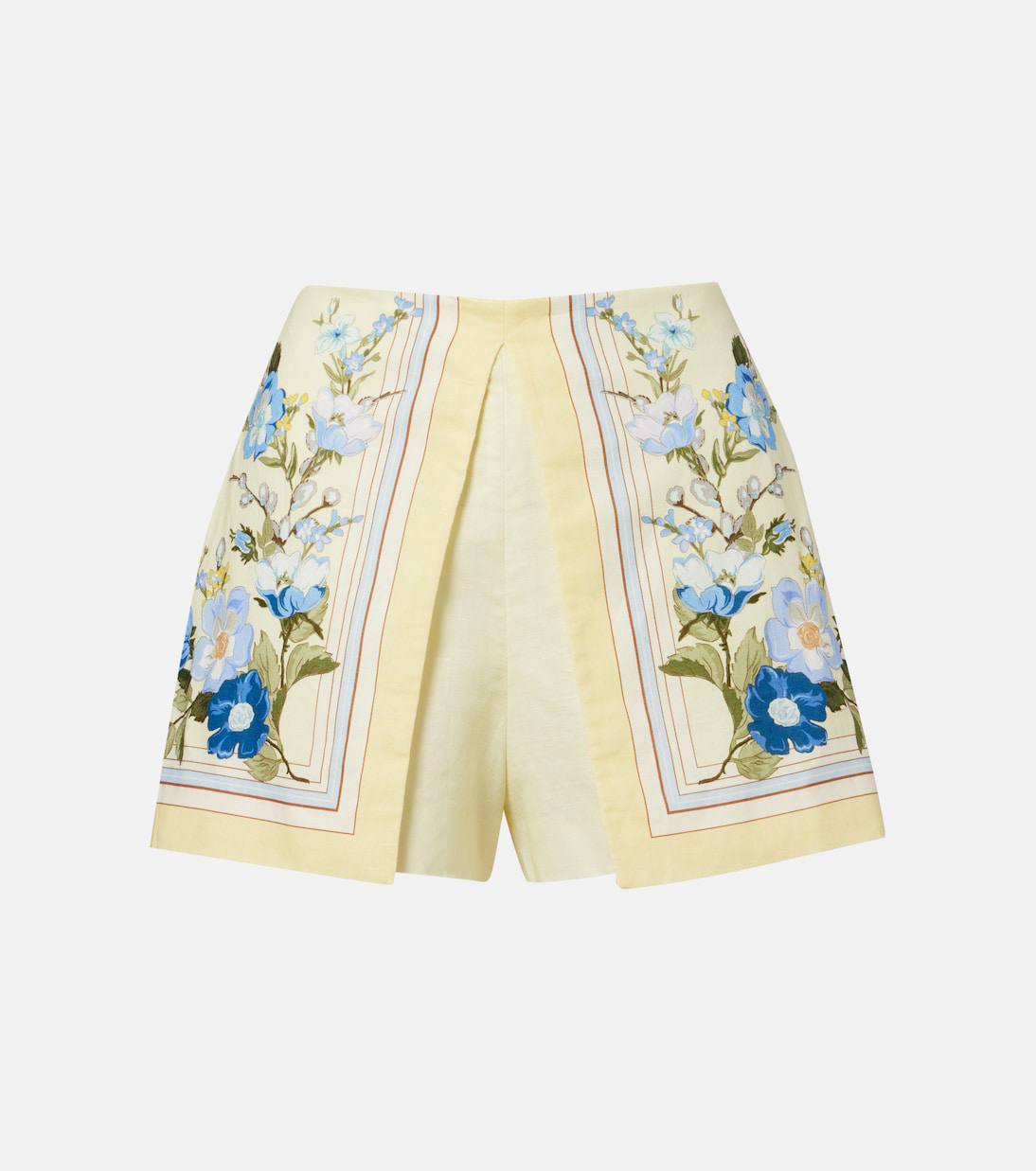 SP Yellow Floral Linen Shorts