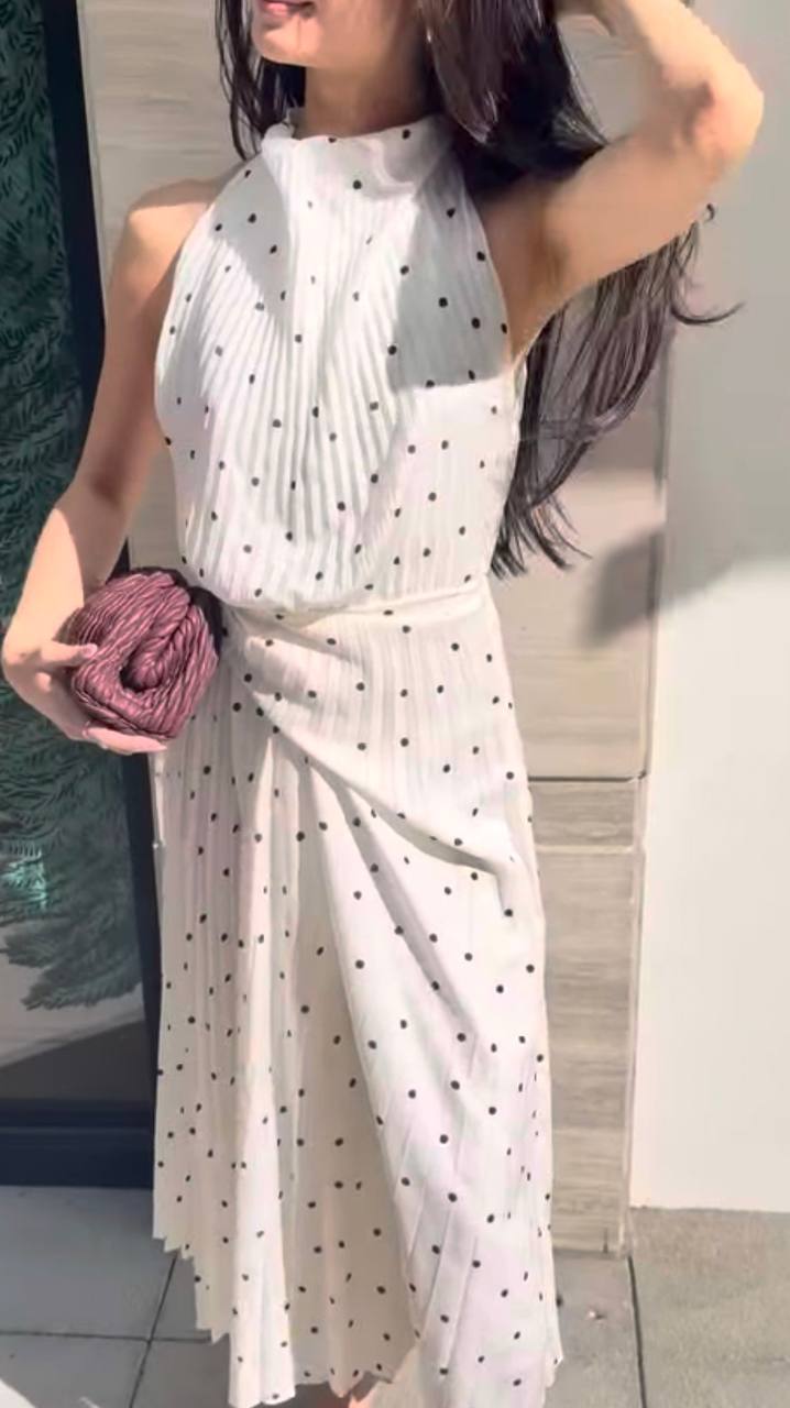 ALC Simona Polka Dot Midi Dress