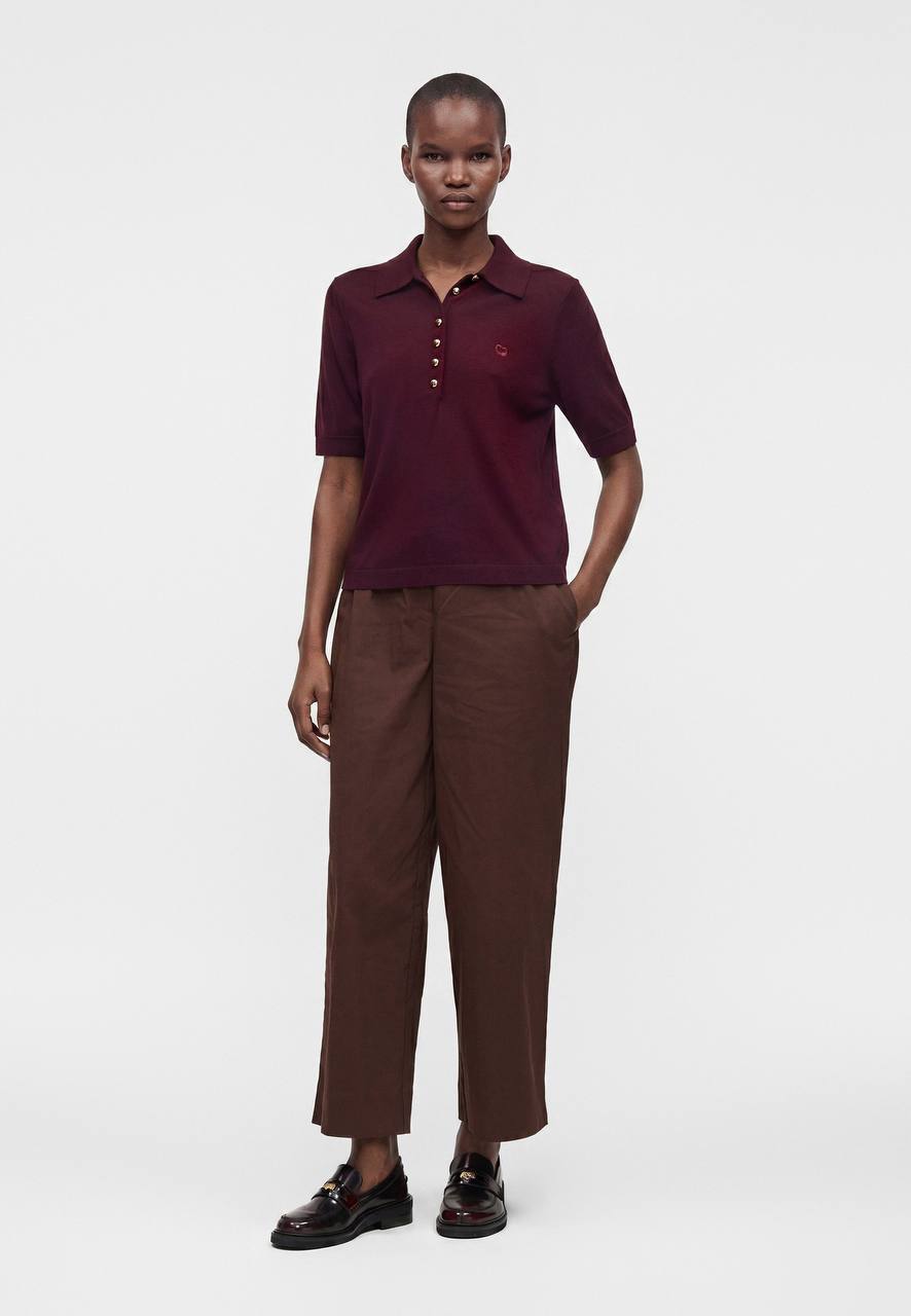 MJ Wide Leg Cotton Trousers
