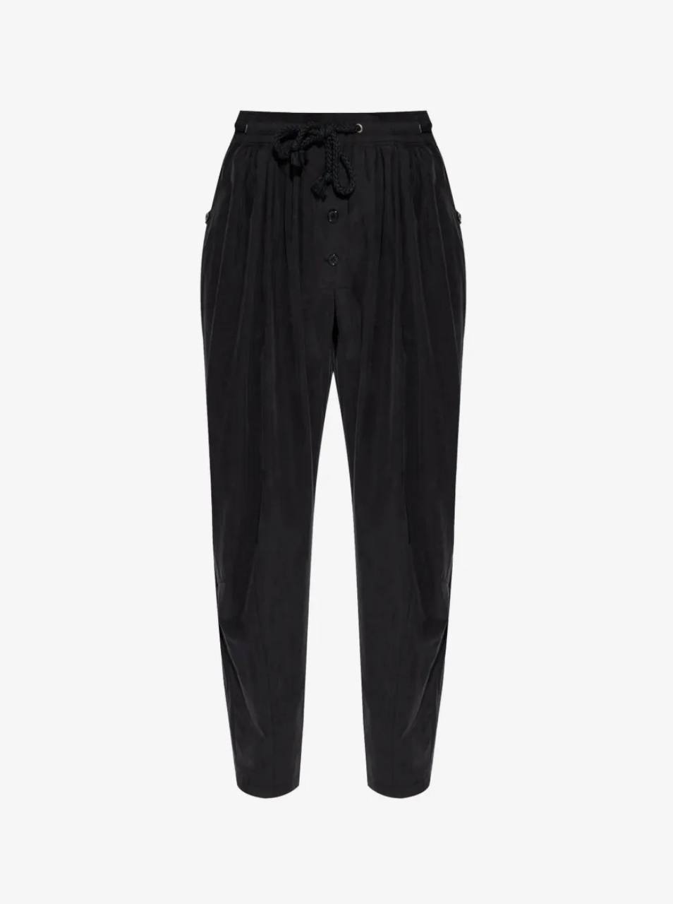 IM Falcona Wide-leg Barrel Drawstring Mid-rise Pants