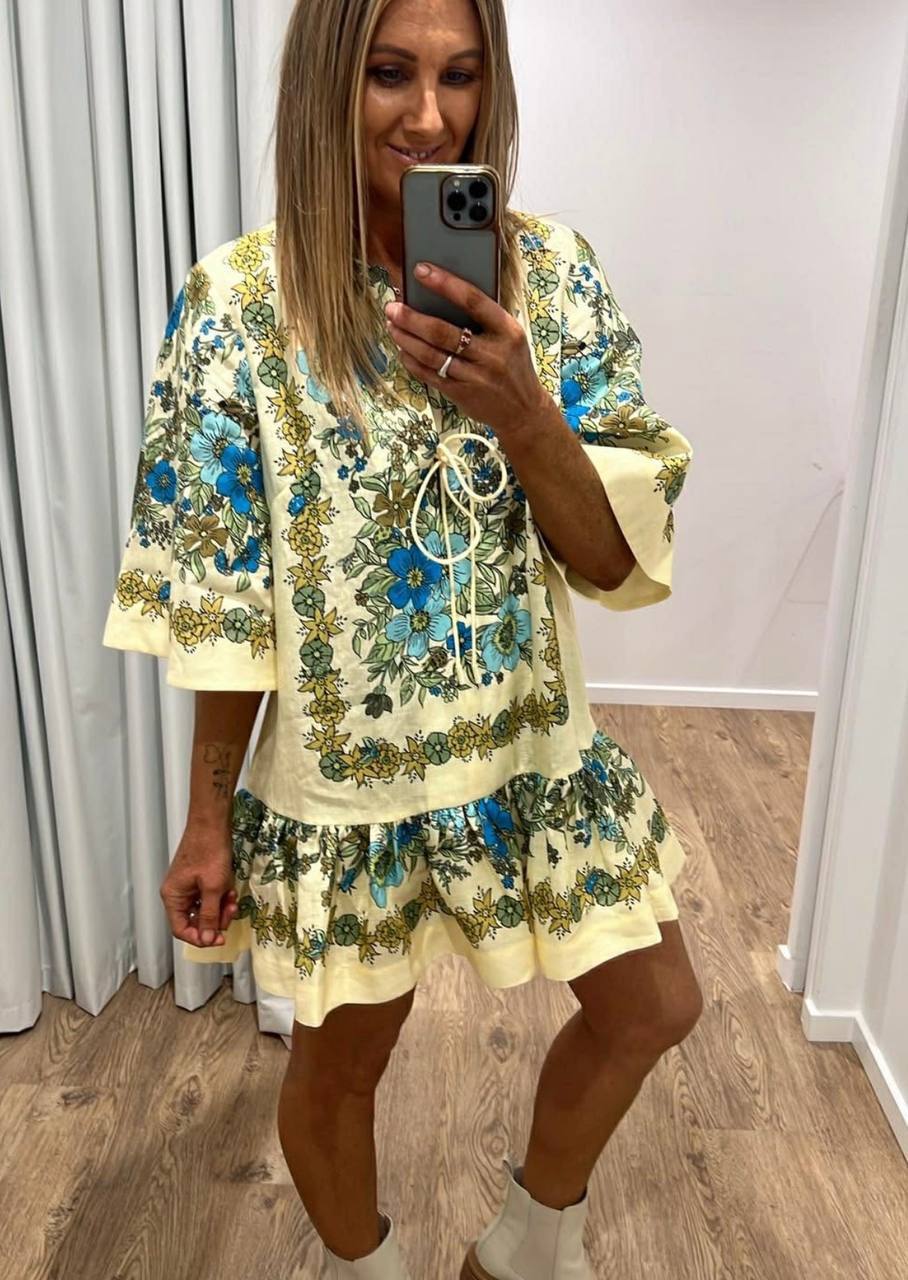 ALM Sophia Mini Tunic Dress in Linen