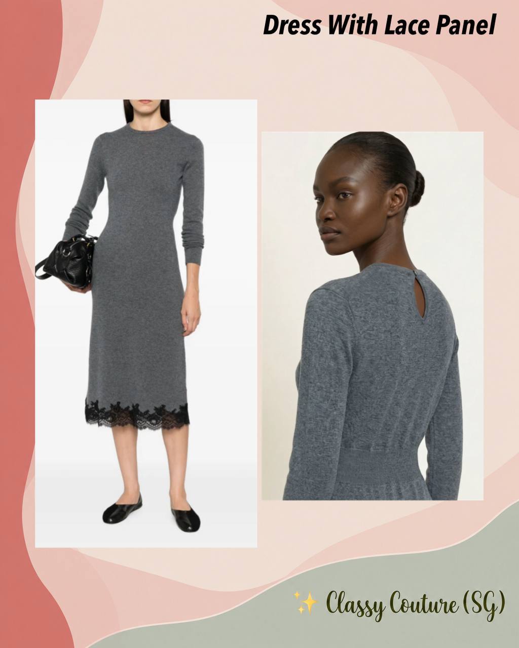 Dress With Lace Panel