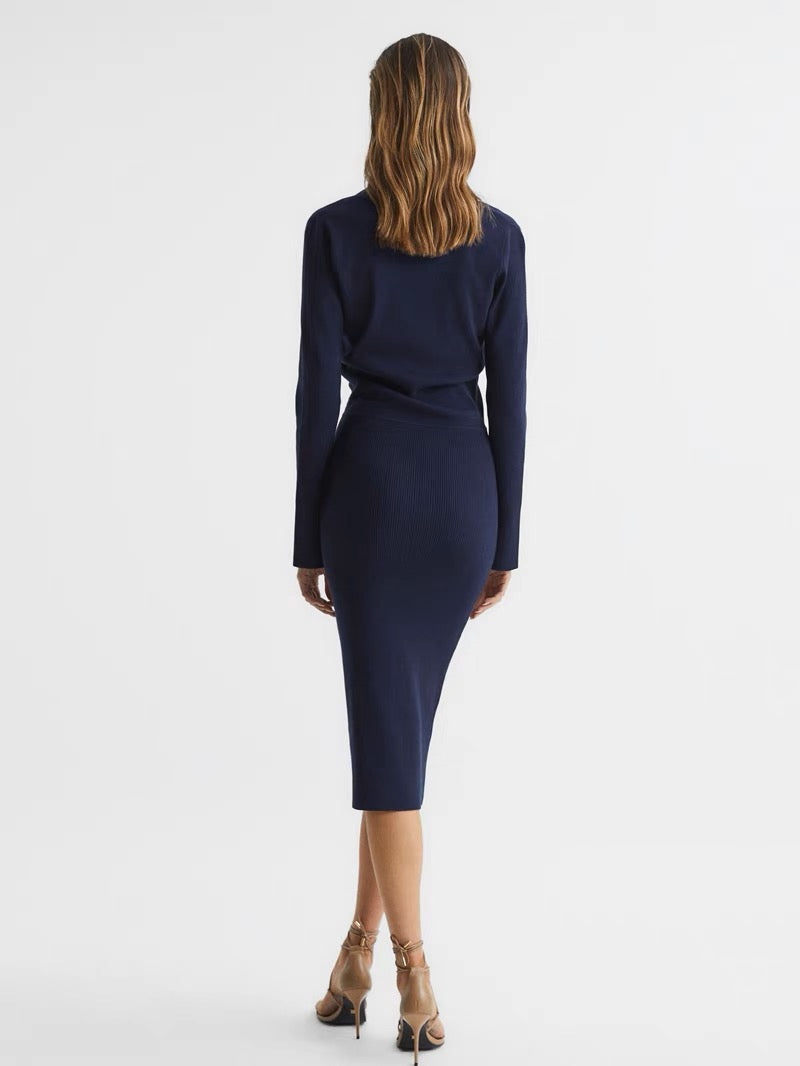 FEW! RS Elaina Rib-Knitted Midi Dress