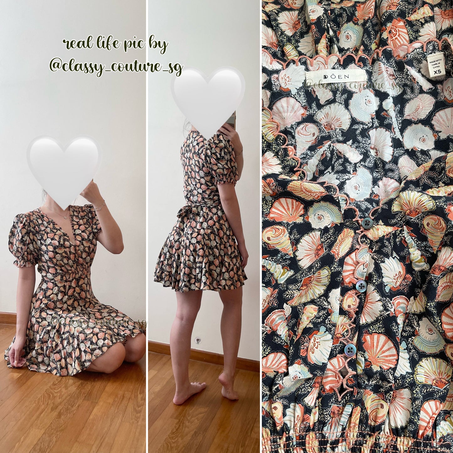 DN Serra Puff Sleeve Silk Mini Dress