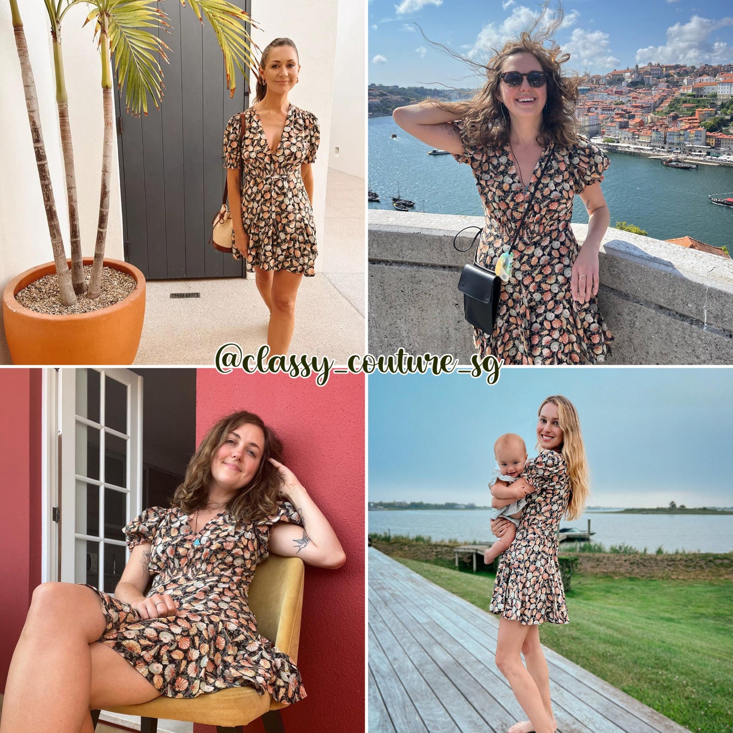 DN Serra Puff Sleeve Silk Mini Dress