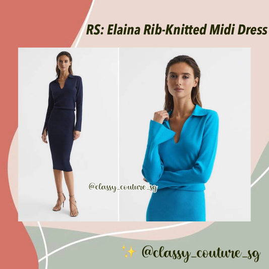 FEW! RS Elaina Rib-Knitted Midi Dress