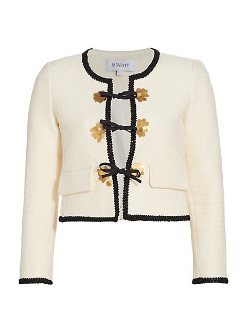 Der Lam Benissa Embellished Jacket | ecru cotton