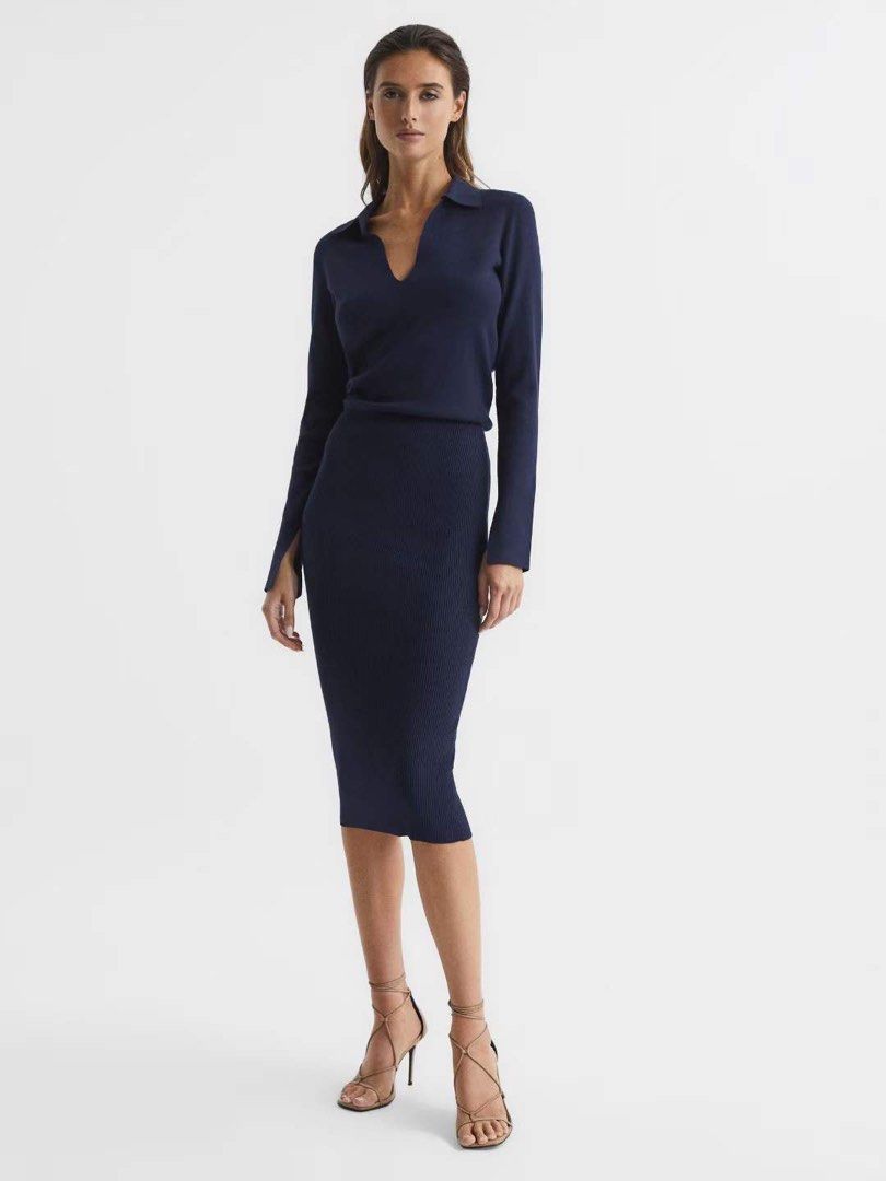 FEW! RS Elaina Rib-Knitted Midi Dress