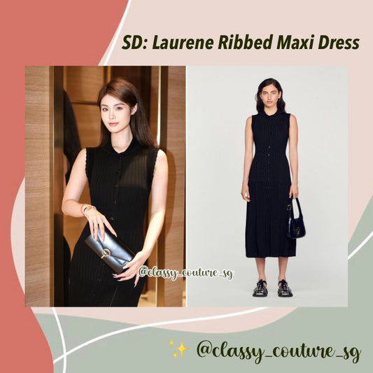 SD Laurene Ribbed Knitted Midi Maxi Dress