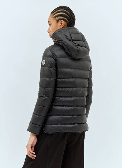 Argenno Chevron Short Fitted Hooded Nylon Jacket