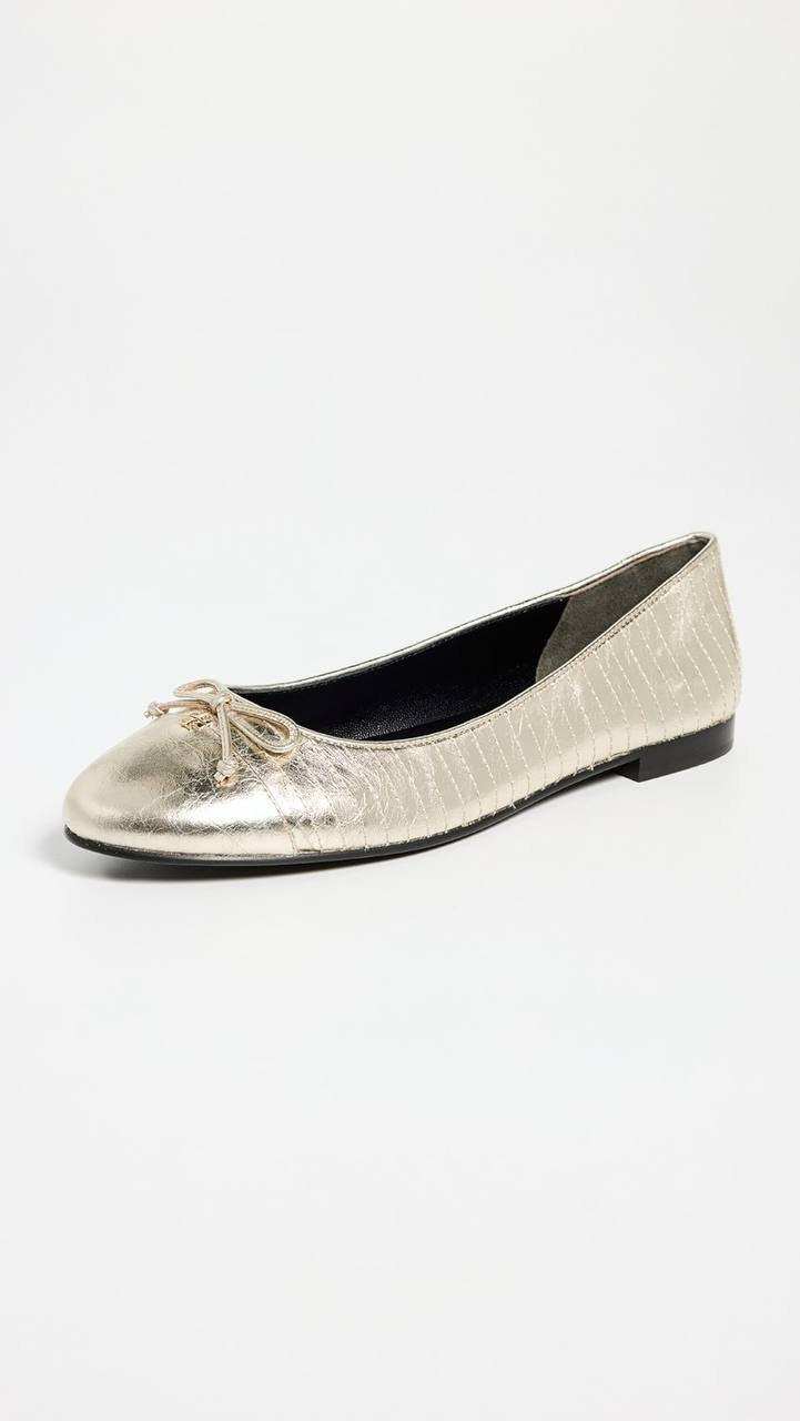 TB Quilted Bow Ballet Flats