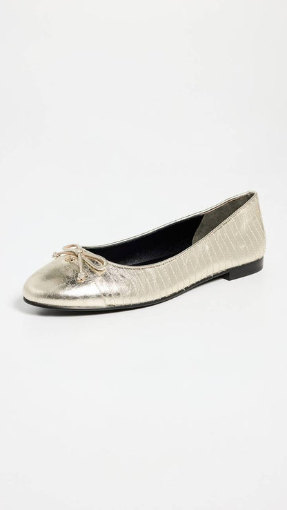 TB Quilted Bow Ballet Flats