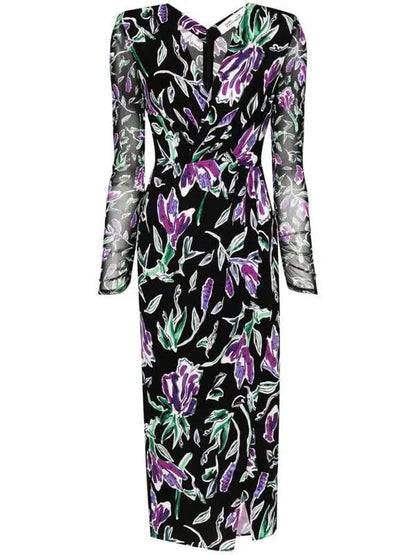 DVF Vivienne Floral Midi Dress