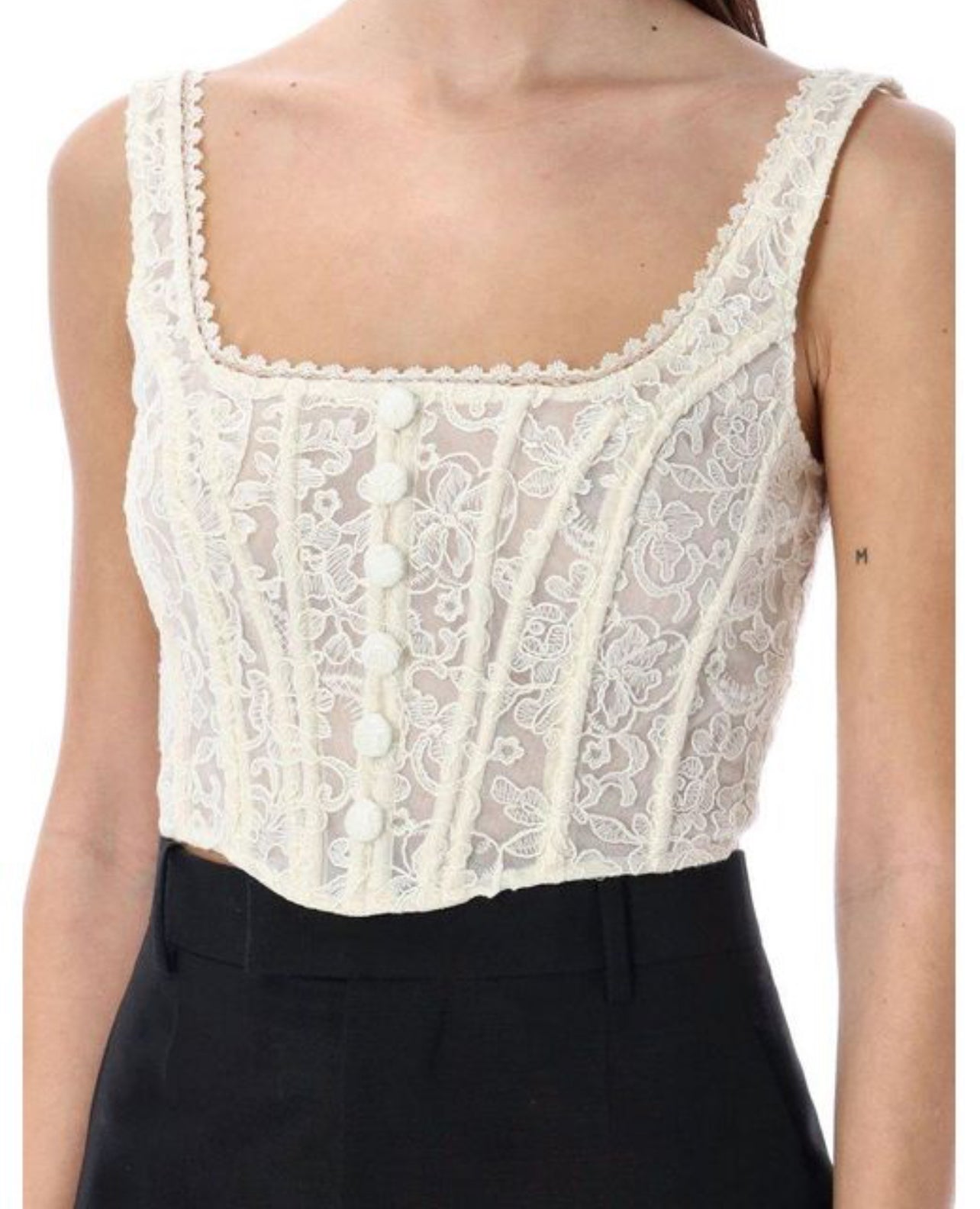 SP Cropped Lace Bustier Corset Top