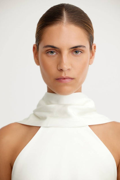 SO Lucile Halter Viscose-Blend Backless Mini Dress