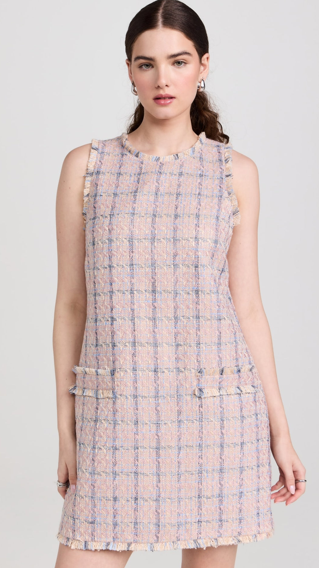 LA Florian Tweed Shift Mini Dress