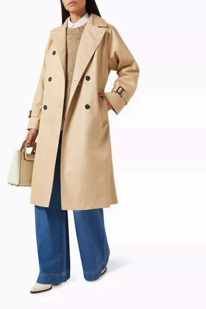 MM Canasta Water-Repellent Cotton Blend Trench Coat