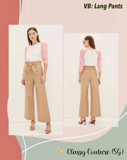 VB Lang Strech-Cotton High Waist Pants