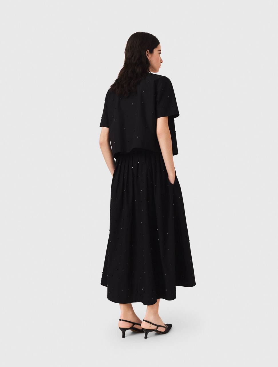 MJ Embellished Shirt | Skirt in Cotton