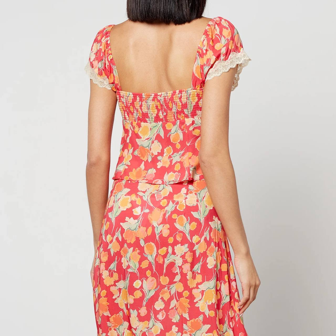 RX Rosella Lace Viscose Trim Top