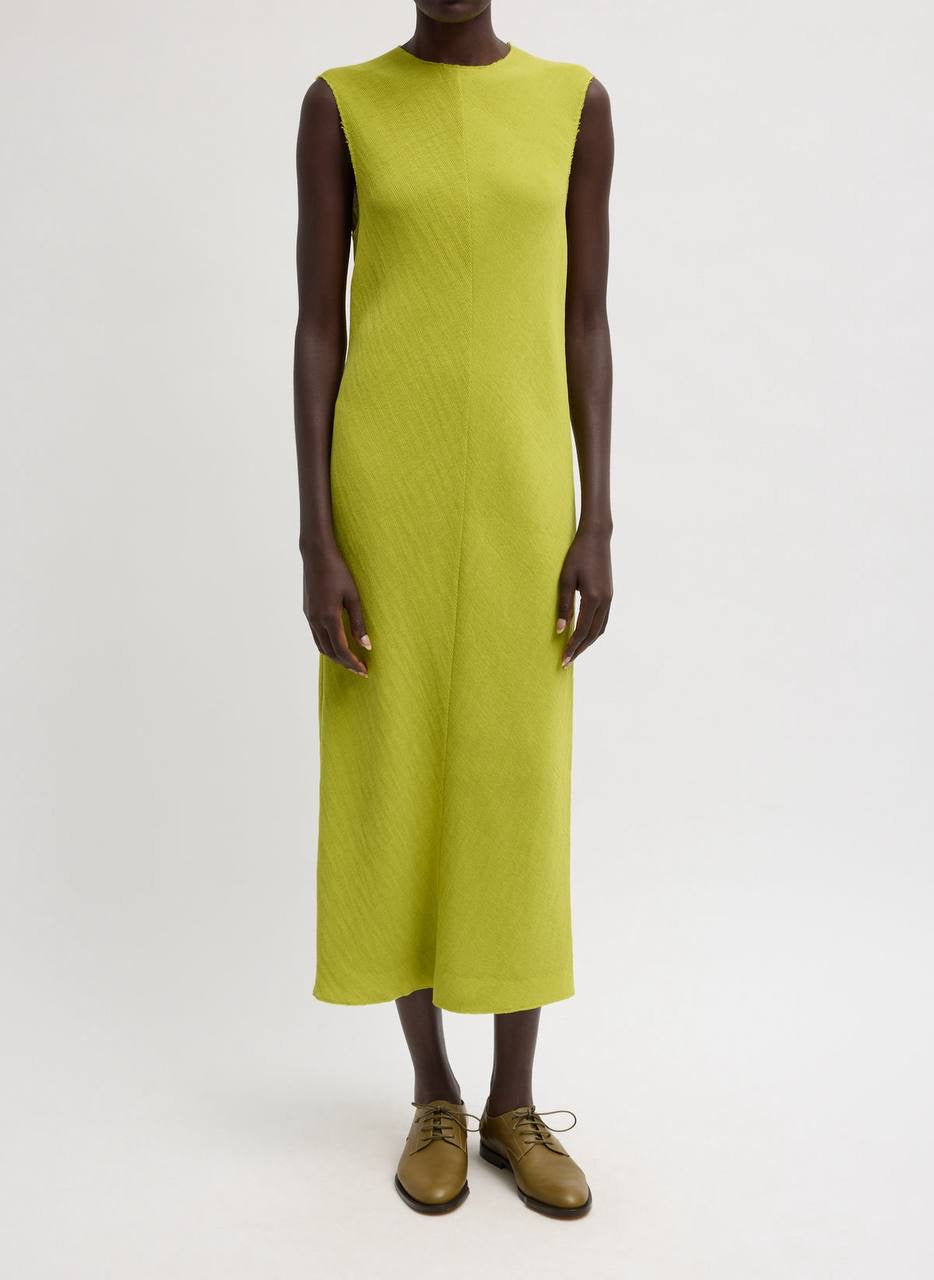 TB Viscose Plisse Sleeveless Bias Midi Dress