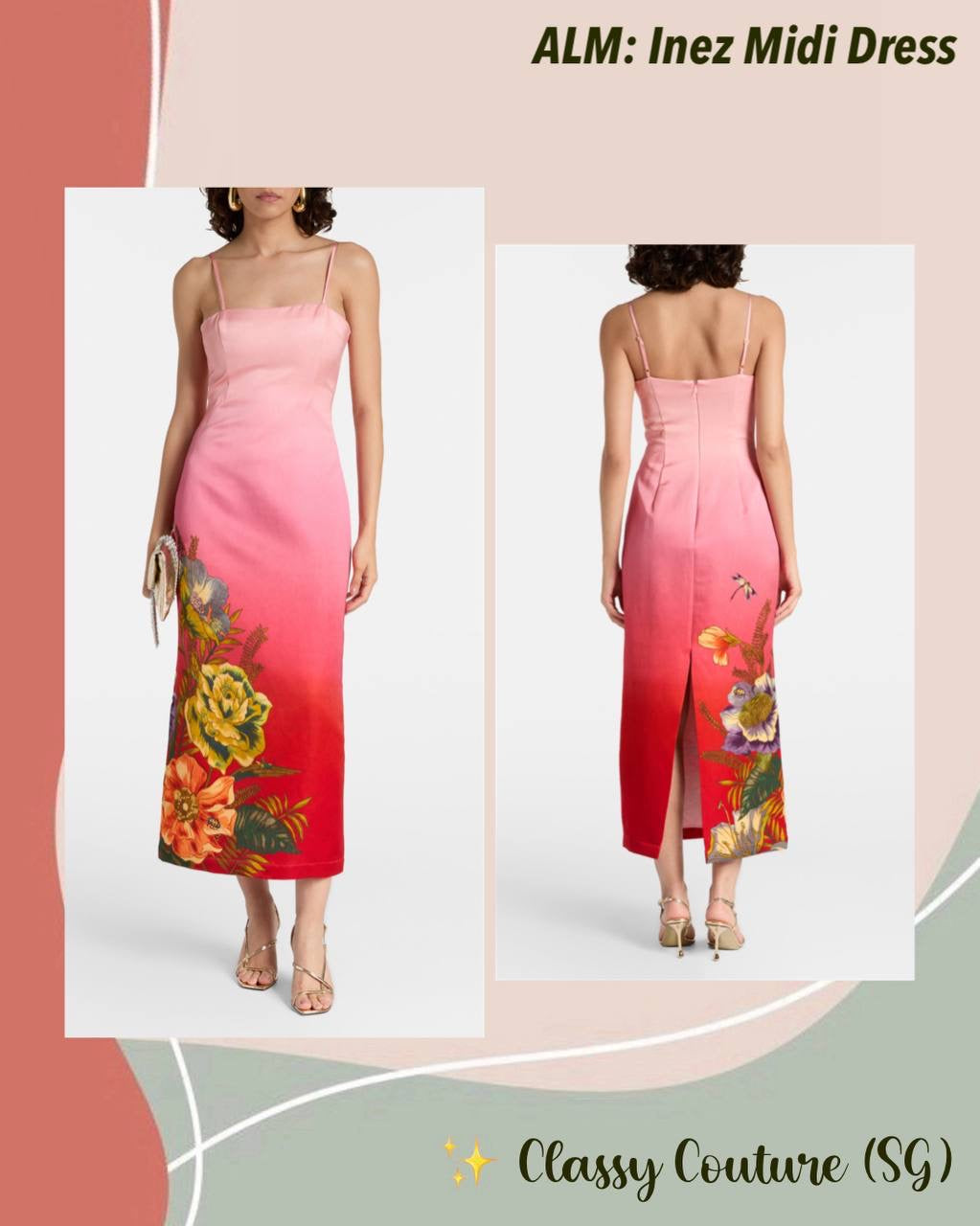 ALM Inez Ombre Linen-Viscose Midi Dress