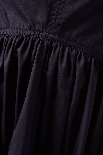 UJ Estelle Cotton Corset Midi Dress in Navy Blue