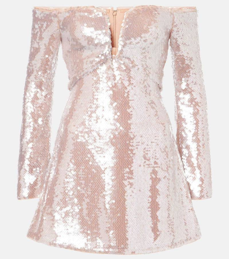 SP Sequined Off-Shoulder Minidress