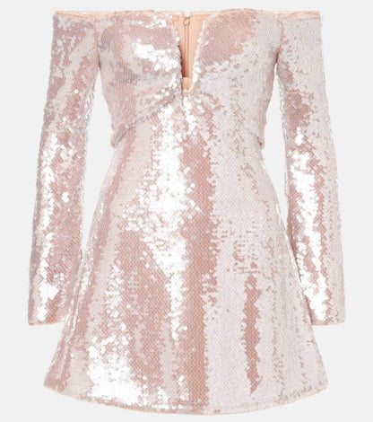 SP Sequined Off-Shoulder Minidress