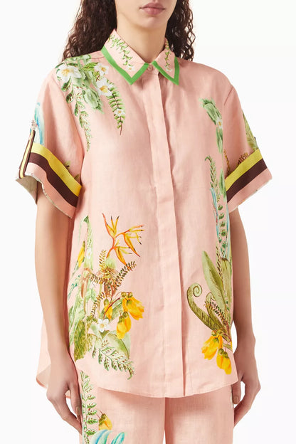 ALM Papaya Linen Shirt | Pants | Set