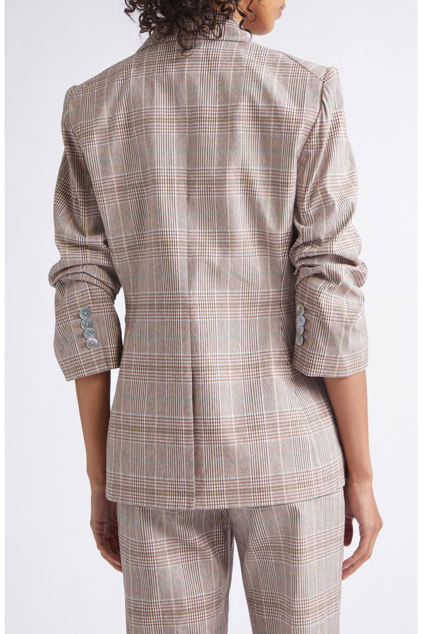 VB Clayton Plaid Dickey Jacket in Beige Raisin Multi
