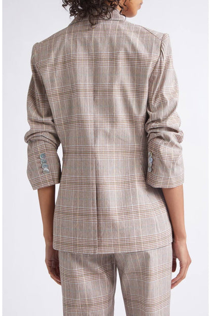 VB Clayton Plaid Dickey Jacket in Beige Raisin Multi