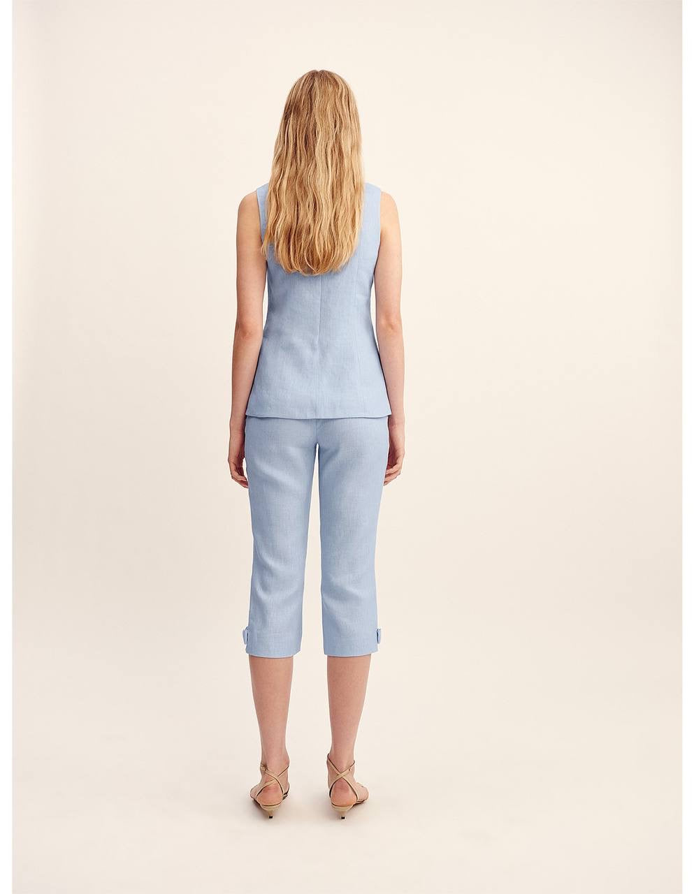 PSE Harper Linen Jacket | Vest | Capri Pants | Set