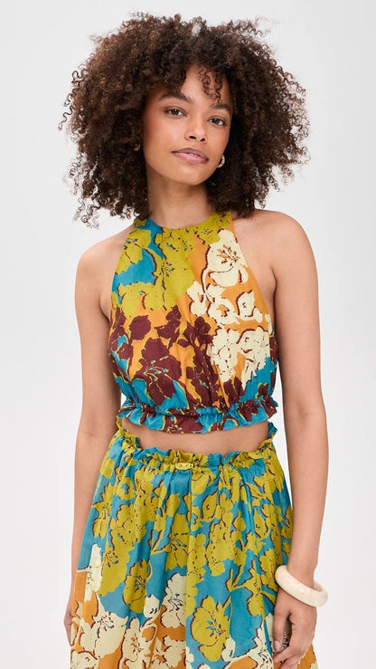 ALM Splice Crop Top | Midi Skirt