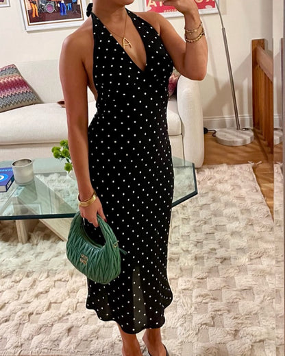 3 Colors! RP Sadie Silk Halter Midi Dress