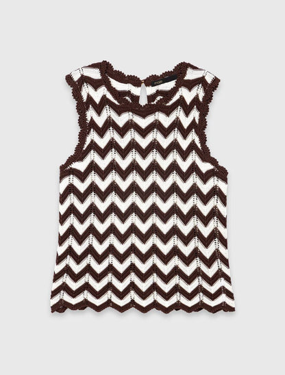 MJ Zigzag Crochet Sleeveless Top
