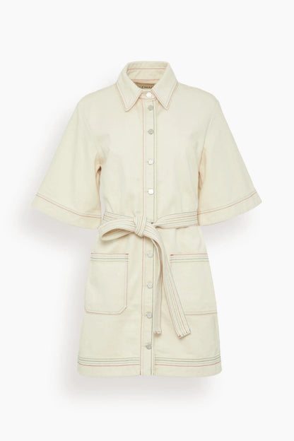 ALM Norma Denim Cotton Mini Dress Shirtdress