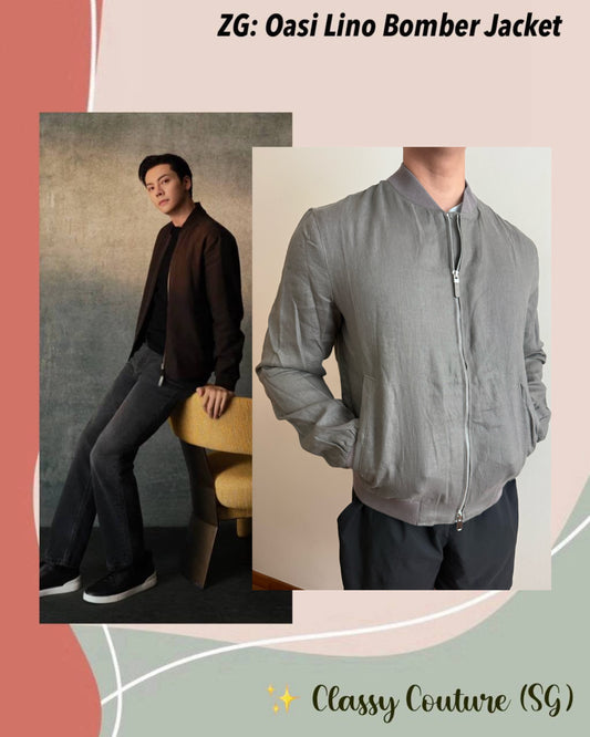 ZN Men’s Oasi Lino Linen Bomber Jacket (cotton-silk lined)