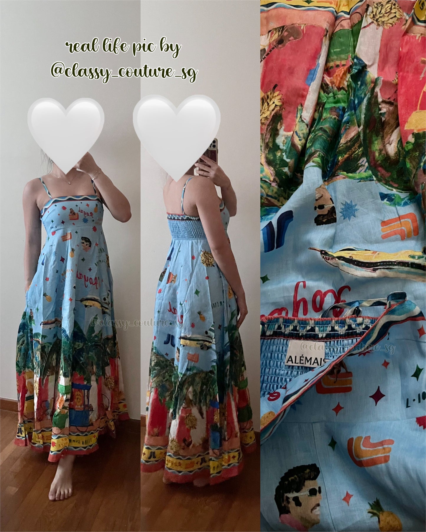 ALM All Aboard Linen Sundress Midi Maxi Dress